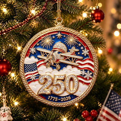 USA 250th Anniversary Christmas Ornament