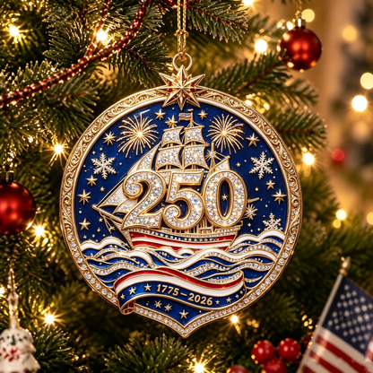 💖USA 250th Anniversary Christmas Ornament