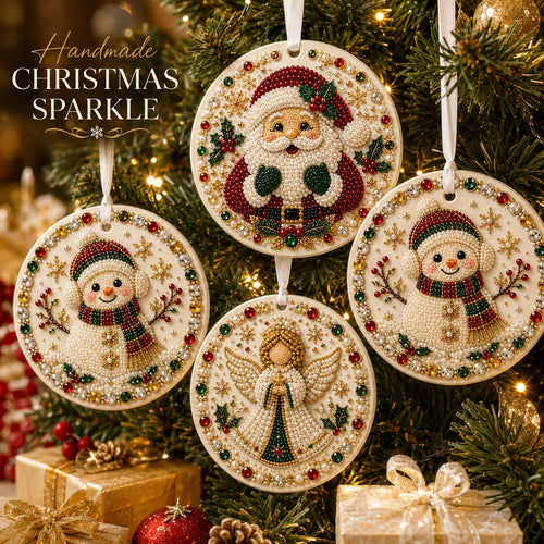 🔥Last Day 50% OFF-🌲✨ DIY Pearl & Gem Christmas Ornament Collection