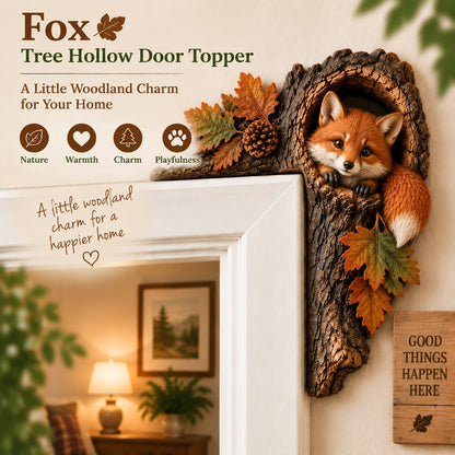 ⏰LAST DAY 50% OFF 🐿️ Chipmunk Tree Hollow Door Topper | Woodland Animal Doorway Decor For Cozy Nature Homes