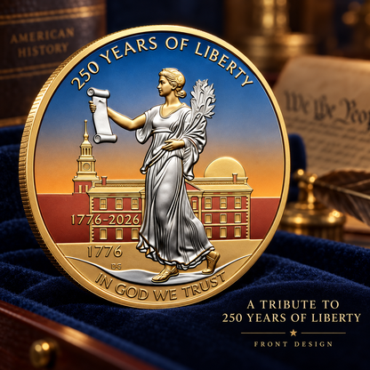 🎉🇺🇸 Limited Edition! 🔥 1776–2026: 250 Years of Liberty Commemorative Coin