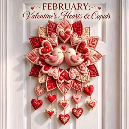 DIY Monthly Seasonal Door Hanger Kit 🎪 Farmhouse Fabric Wreath for Front Door, 12 Month Holiday Home Decor