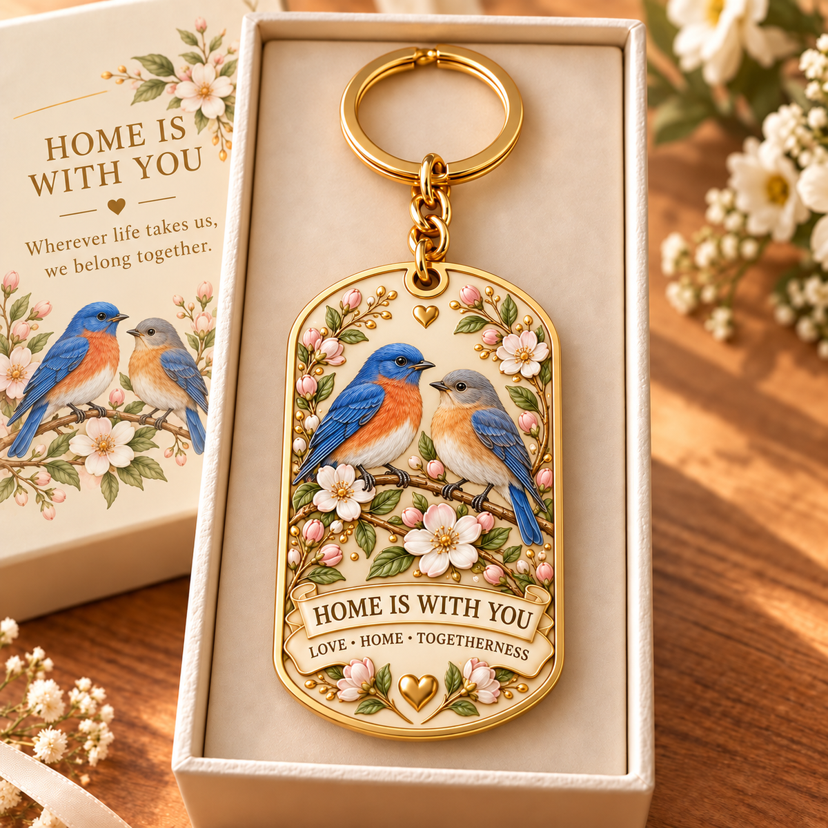 🕊️ "Feathered Messengers" Enamel Bird Keepsake Keychain | A Pocket-Sized Hug