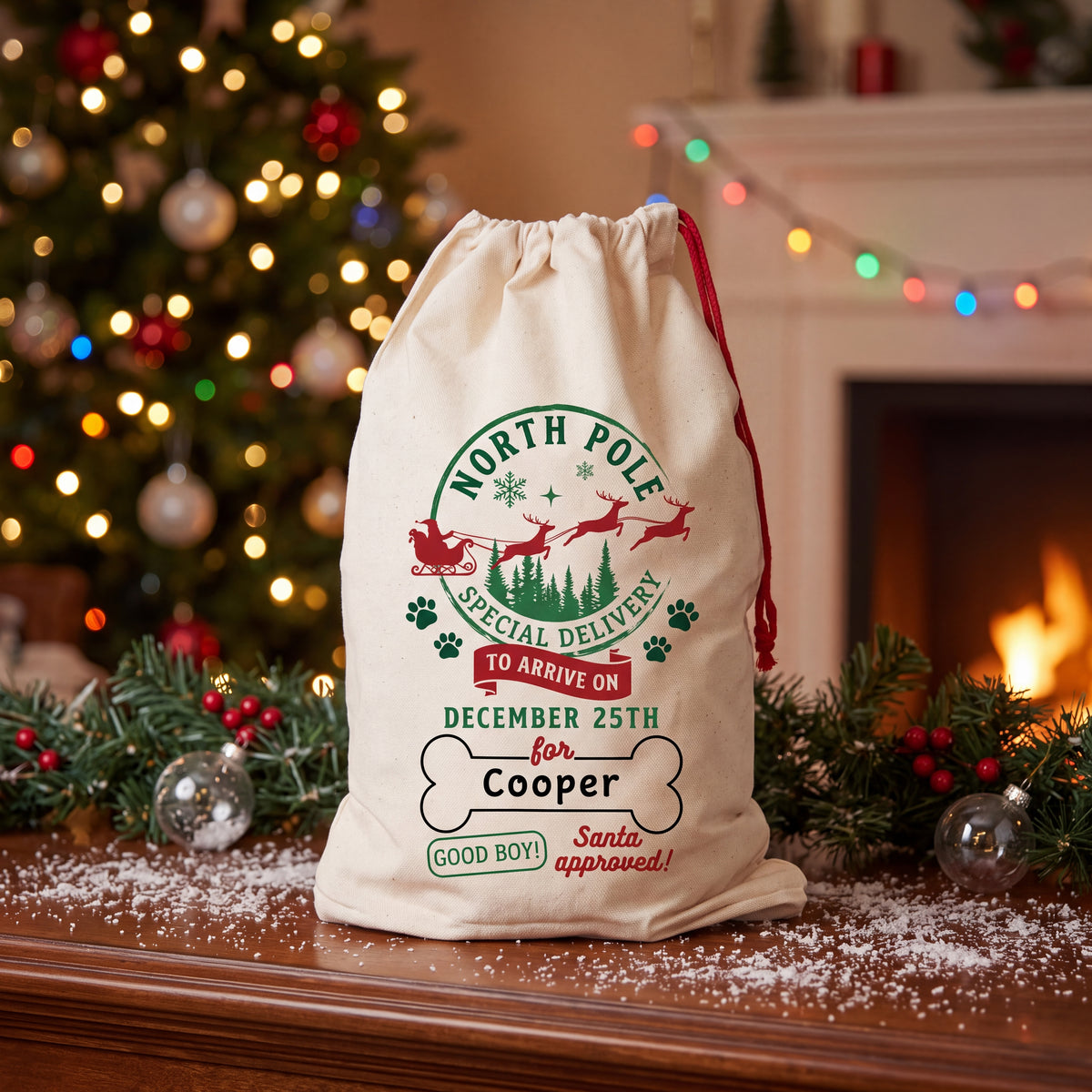 Personalized Dog Christmas Sack