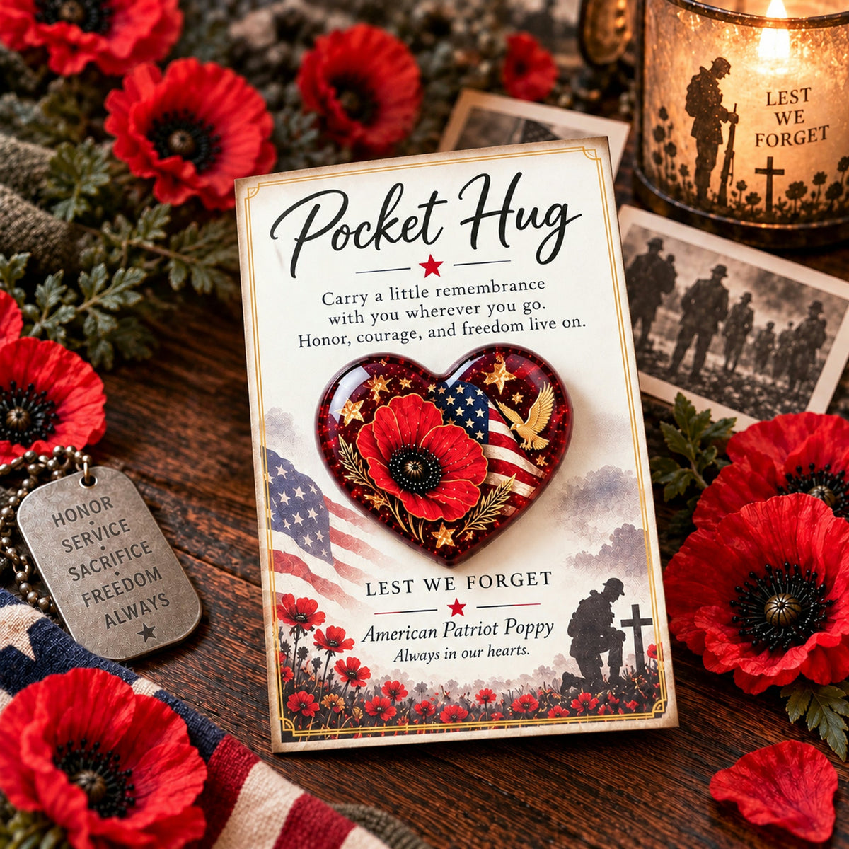 🌺 Pocket Hug™ Remembrance - A Little Keepsake of Love, Honor & Memories