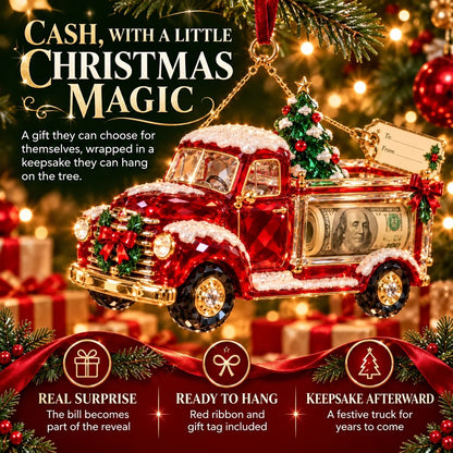 🎄 Christmas Cash Gift Ornament | 20 Crystal-Style Designs with Money Holder & Gift Tag 🎁