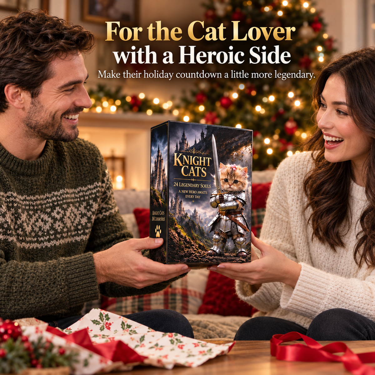 ⚔️ 24 Days of Knight Cats Advent Calendar | Epic Fantasy Feline Figures 🐾