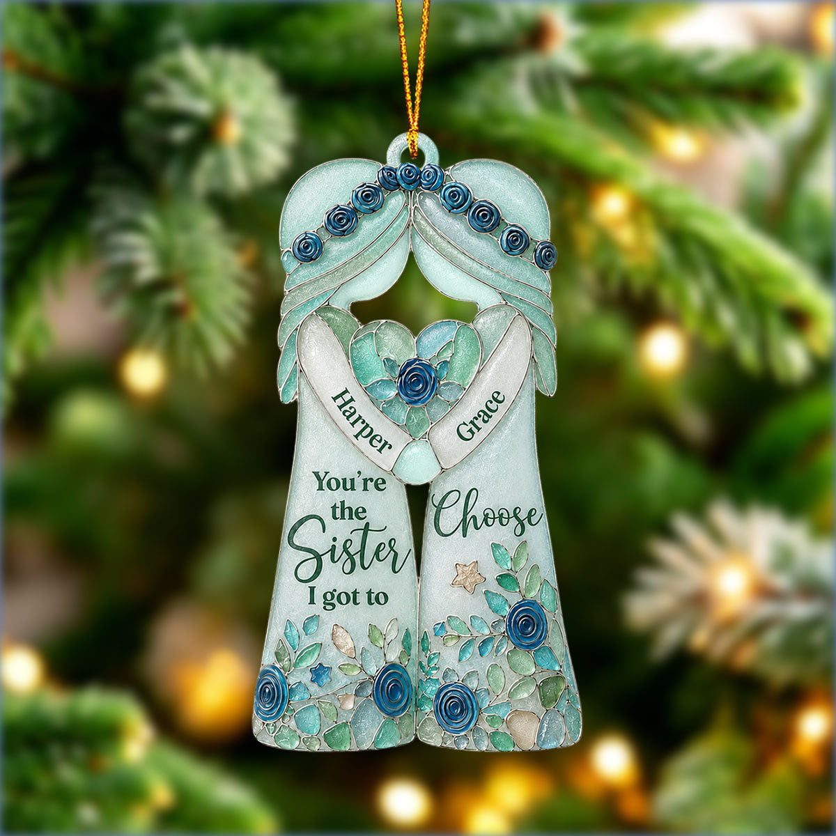 ✨ 💖 "You're The Sister I Got To Choose" Personalized Ornament 🎄