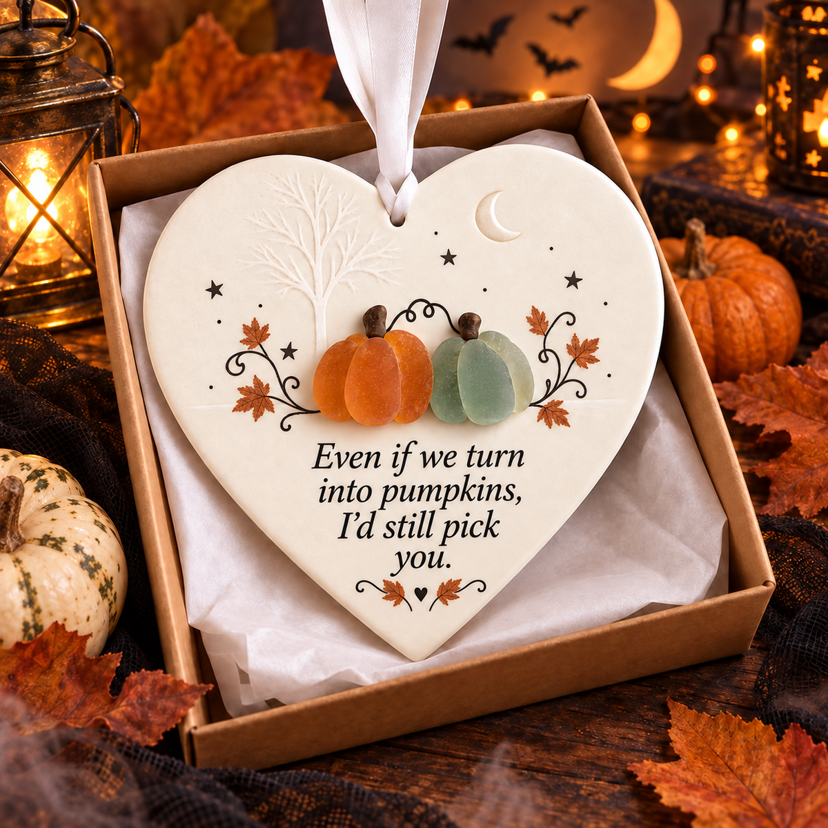 🎃❤  Fall Family Connection Heart Ornaments — A Little Keepsake for the Ones You Love Most,Without box