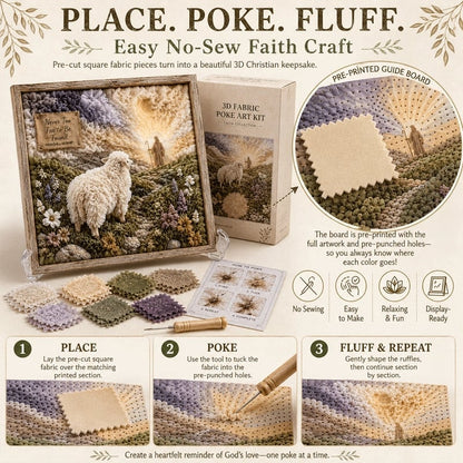 🔥HOT SALE🔥 Last Day 49% OFF - ✝️3D Christian Fabric Poke Art Kit(📦Buy 2 Free Shipping)