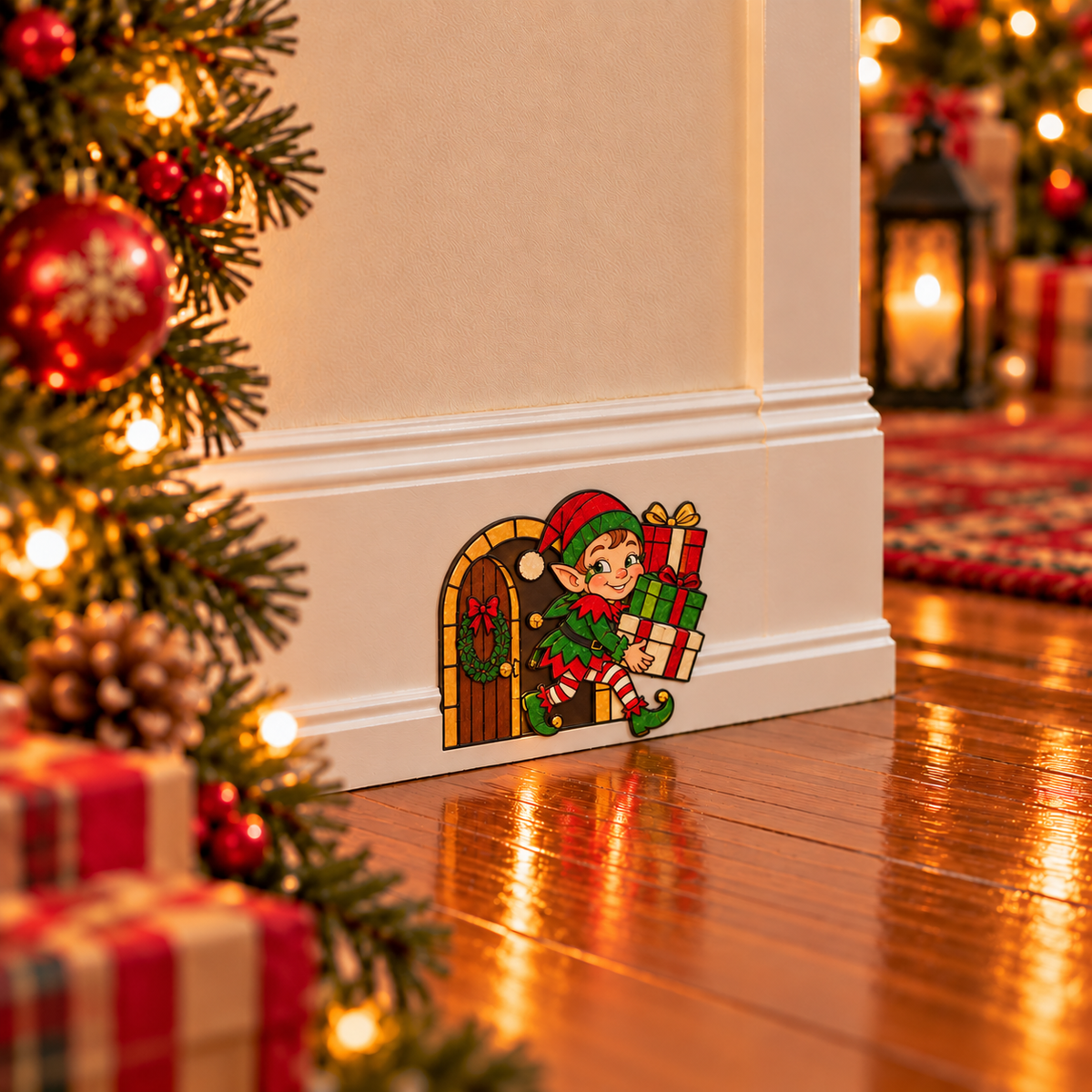 Funny Christmas Baseboard Decorations – 5 Playful Holiday Designs