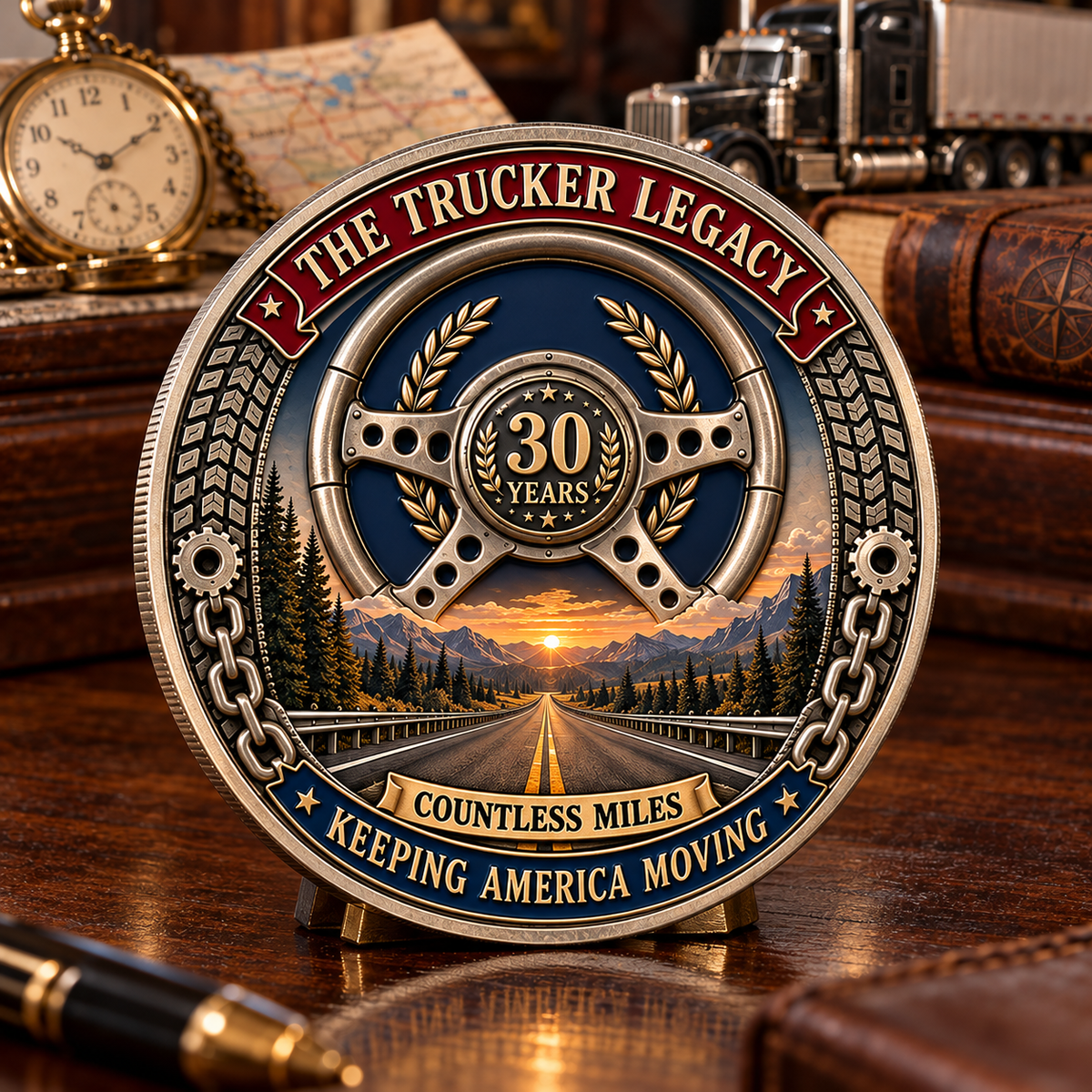 🚛 Truck Driver 30 Years of Pride Commemorative Challenge Coin