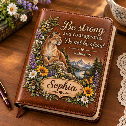 📖 Personalized Leather Scripture Notebook