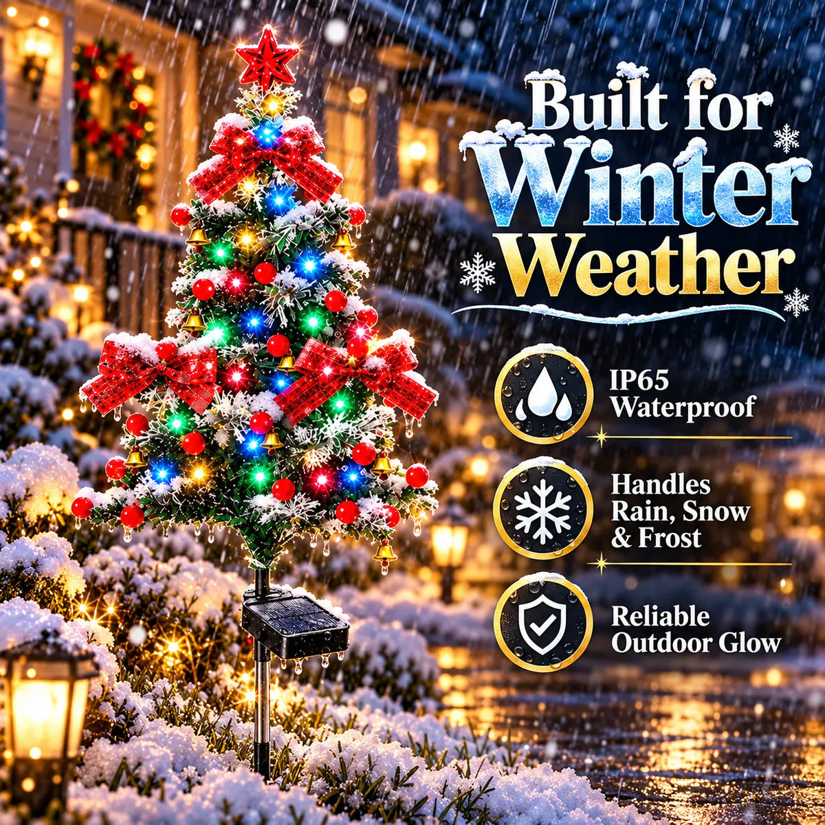 Last Day Promotion! 🔥 Solar Cedar Christmas Tree Lights| Festive Outdoor Holiday Decor
