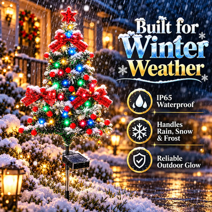 Last Day Promotion! 🔥 Solar Cedar Christmas Tree Lights| Festive Outdoor Holiday Decor