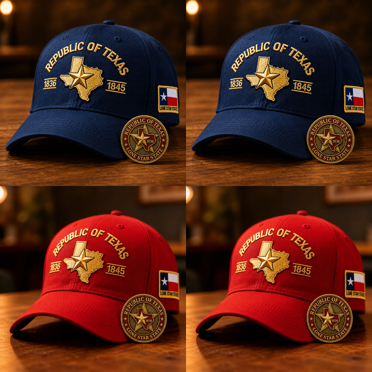 🔥Republic of Texas Cap  🎁 Free Honor Coin With Every Cap Purchase