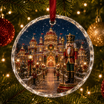 Christmas Landscape Scene Ornament – Festive Holiday Hanging Decoration