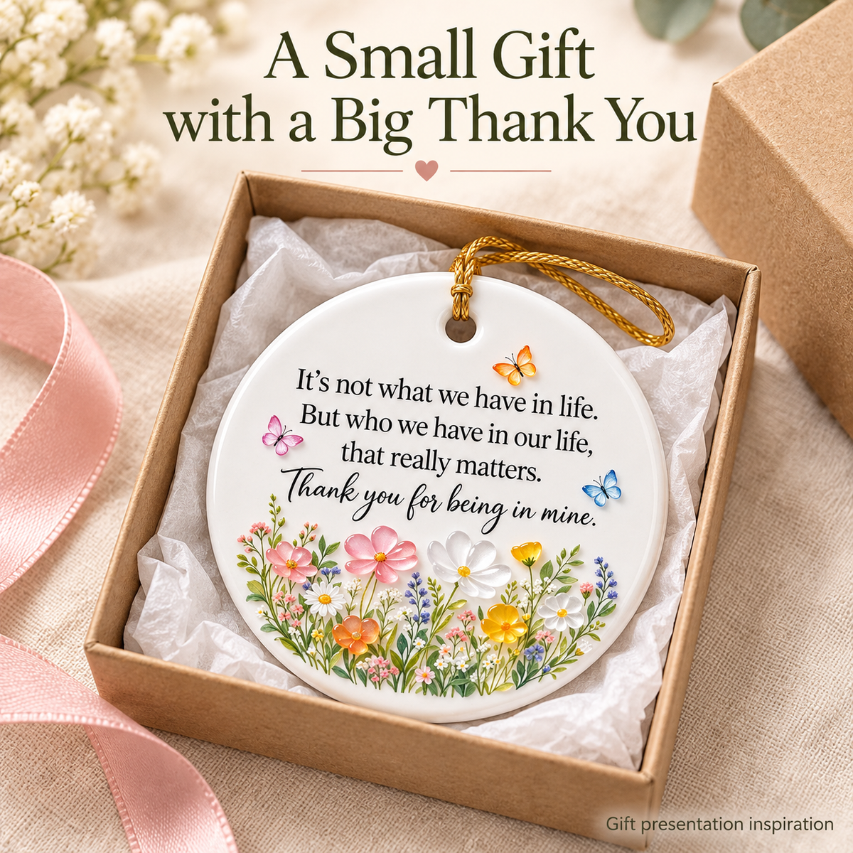 🌸Sea Glass Floral Keepsake Ornament