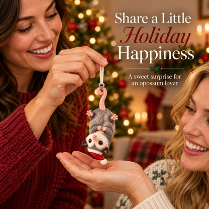 🎄 "Hanging Around" Santa Possum Ornament | Funny Upside-Down Christmas Tree Decor 🐾