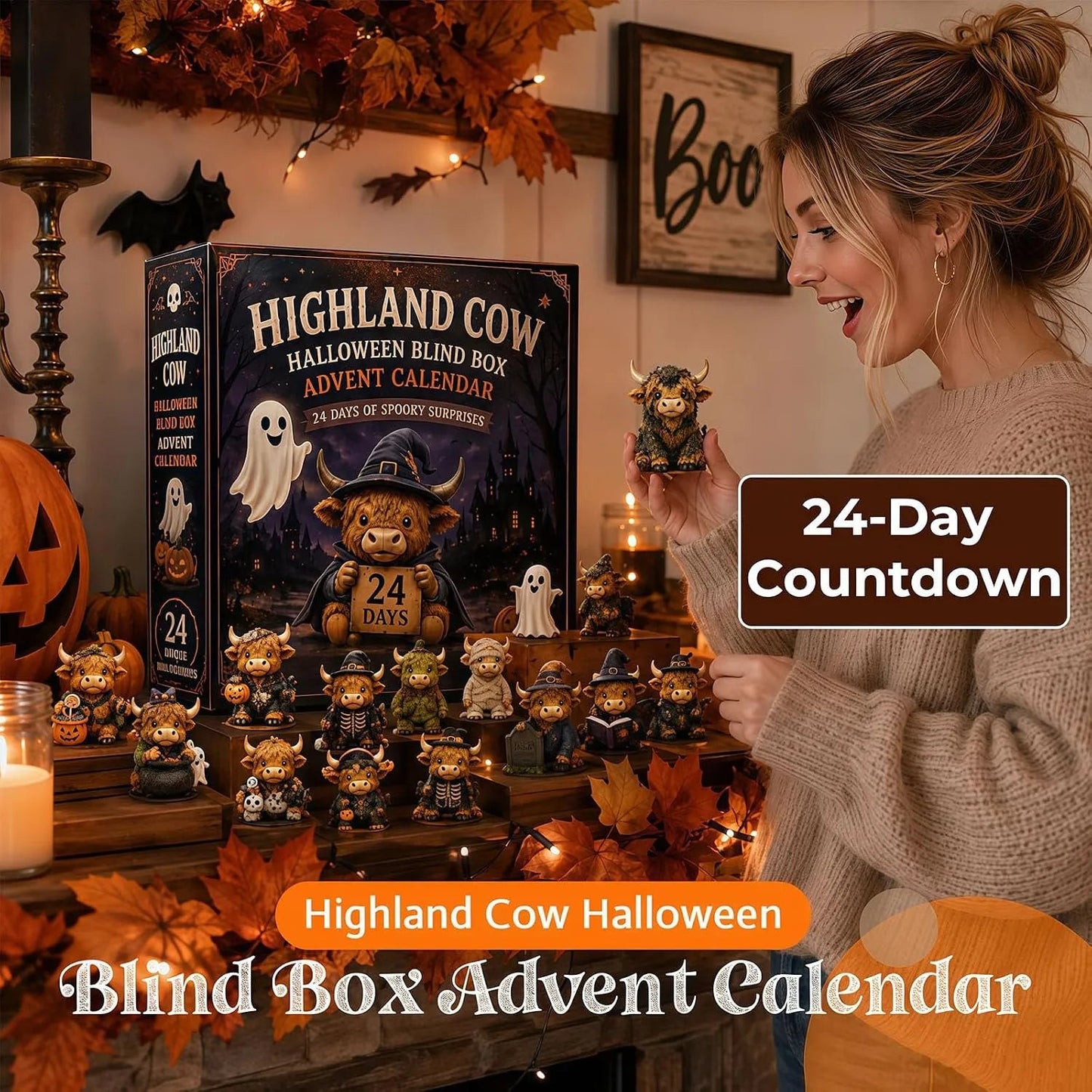 🐮2026 Highland Cow Halloween Countdown Calendar