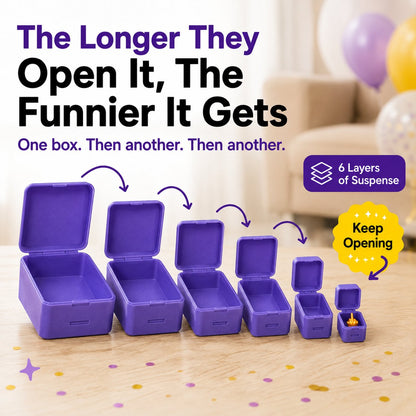 ⭐ Layer Nesting Prank Gift Box | Pick Your Surprise: Middle Finger or Number 67