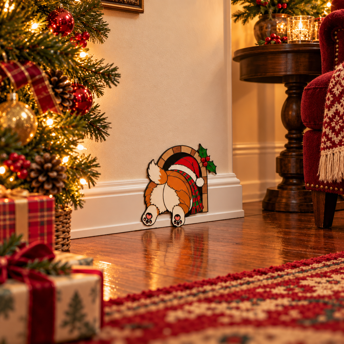 Funny Christmas Baseboard Decorations – 5 Playful Holiday Designs