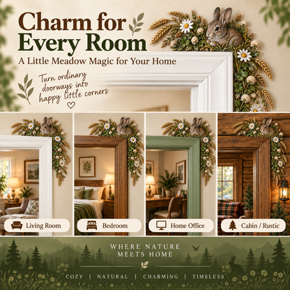 ⏰ LAST DAY SALE 50% OFF! 🐇🌿Whimsical Woodland Friends Door Corner Decor | Nature-Inspired Home Accents 🌿🚪