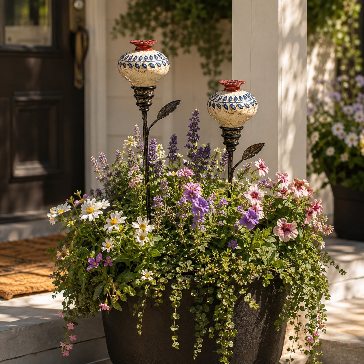 🐦 Retro hummingbird feeder garden pole