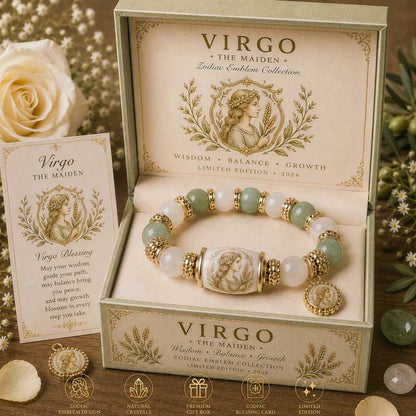 💫 12 Zodiac Bracelet – Natural Chalcedony, Your Sign, Your Energy