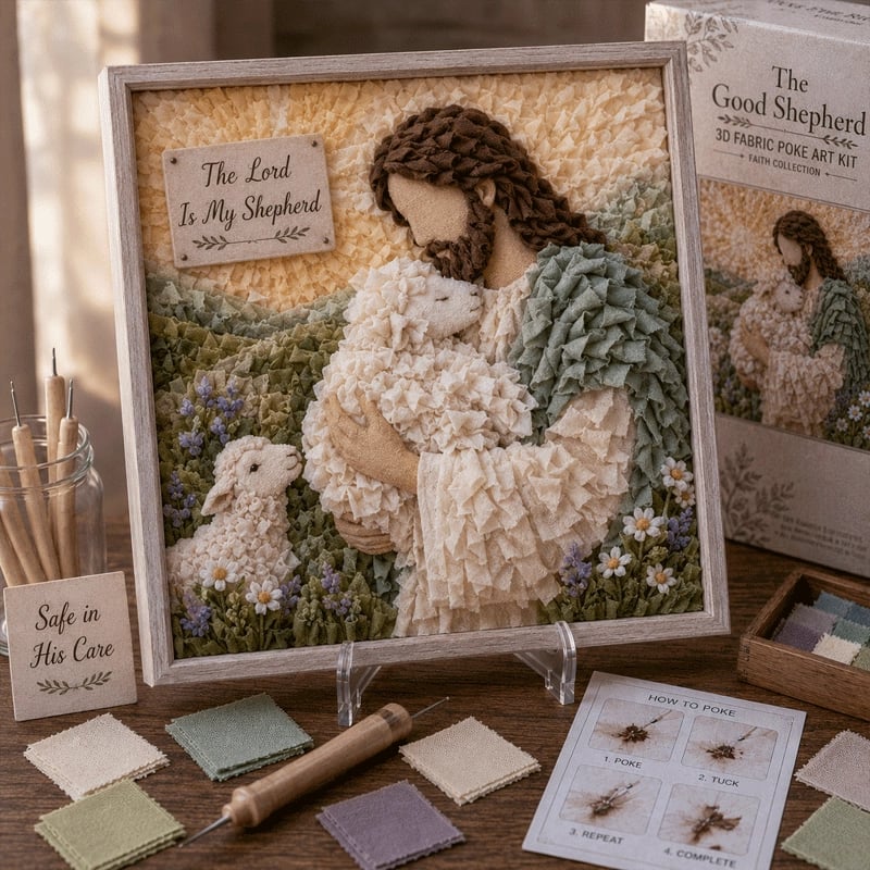 🔥HOT SALE🔥 Last Day 49% OFF - ✝️3D Christian Fabric Poke Art Kit(📦Buy 2 Free Shipping)
