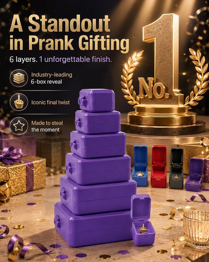 ⭐ Layer Nesting Prank Gift Box | Pick Your Surprise: Middle Finger or Number 67
