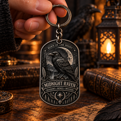 🐦‍⬛ Midnight Raven Keychain