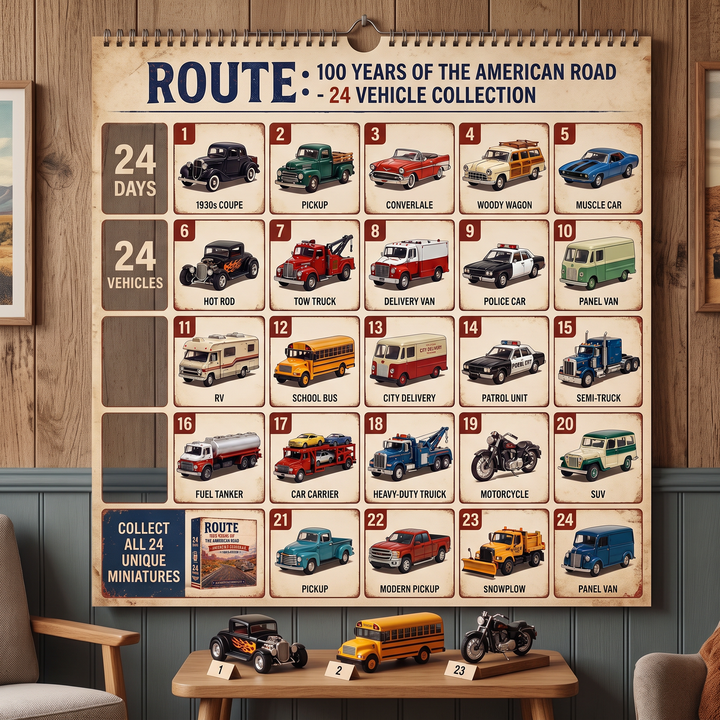 Route 66 Centennial Advent Calendar– 24 Days of American Road Legends🛣️ | 1926–2026 Collector’s Edition