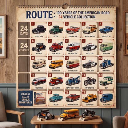 Route 66 Centennial Advent Calendar– 24 Days of American Road Legends🛣️ | 1926–2026 Collector’s Edition