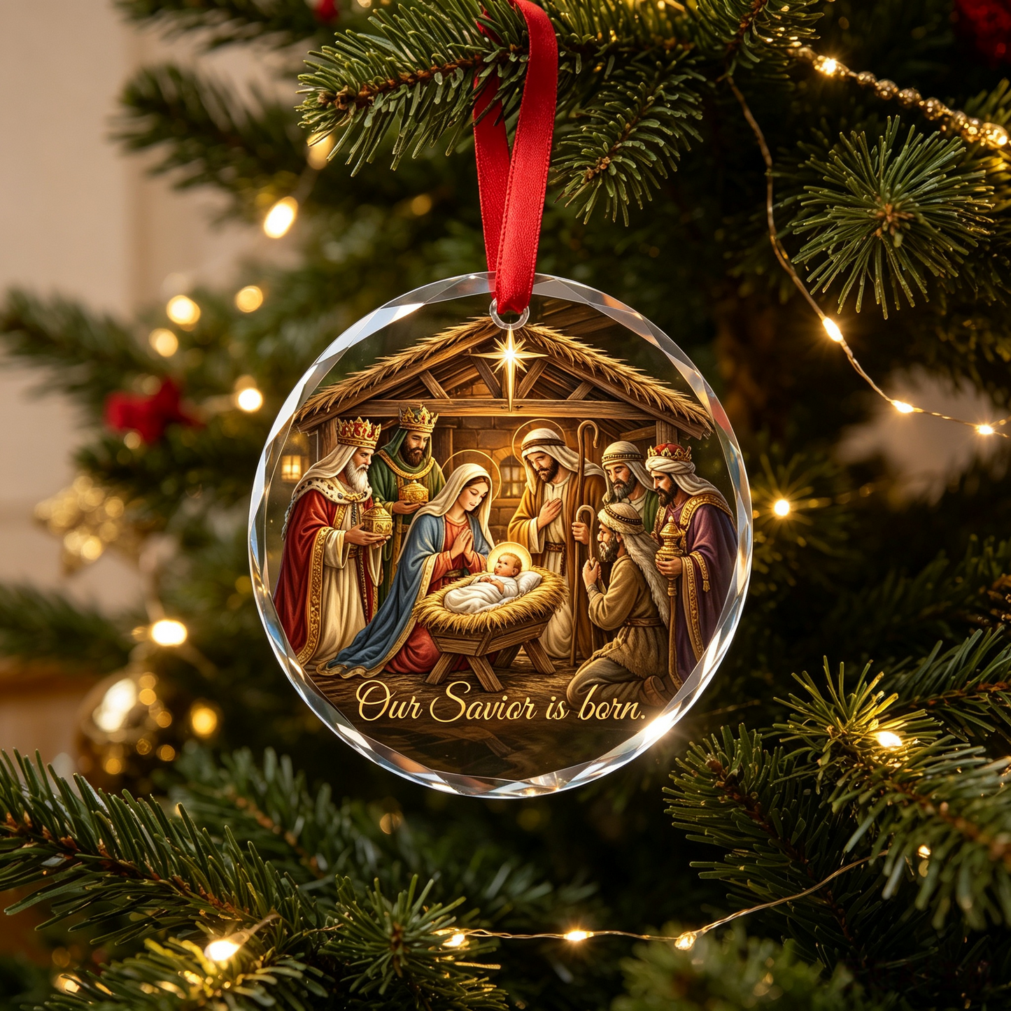 Jesus Nativity Story Christmas Ornament Set – 6 Collectible Pieces That Tell the Story of Christmas