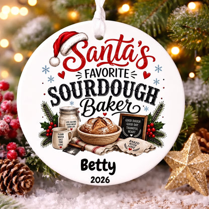 Personalized Santa's Favorite Profession Christmas Ornament