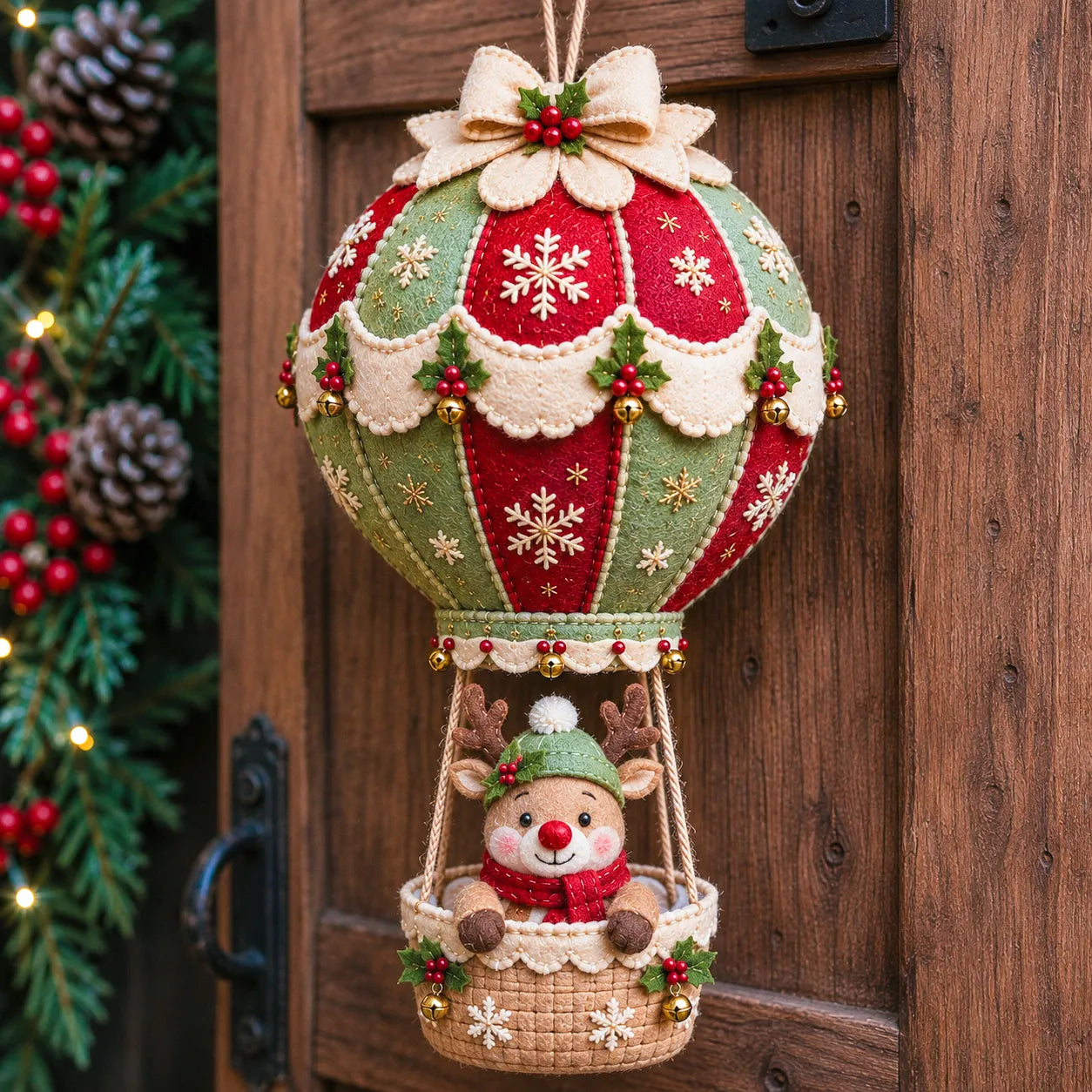 ⏳ Last Day 50% OFF – 🎈 Beginner-Friendly Christmas Hot Air Balloon Hanging Decor DIY Kit Collection | Complete Kit with Coordinated Fabrics, Decorative Accents & Crafting Materials Included 💕