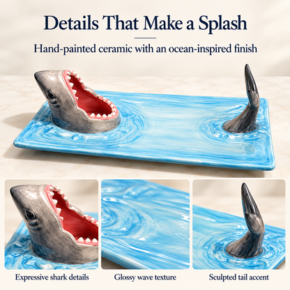 Hungry Shark Ceramic Plate
