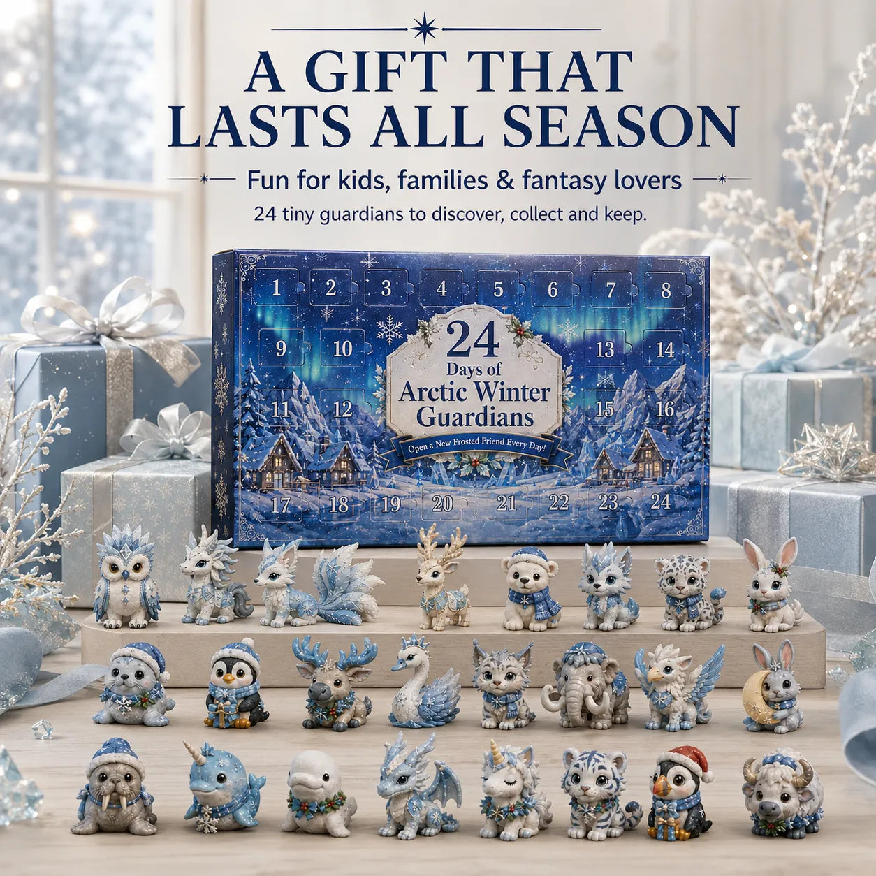 ⏳ Last Day 50% OFF – ✨ 24-Day Fantasy Guardian Advent Calendar Collection | 24 Unique Mini Collectible Characters with 4 Magical Themes for Daily Surprises & Display 🌲🌊