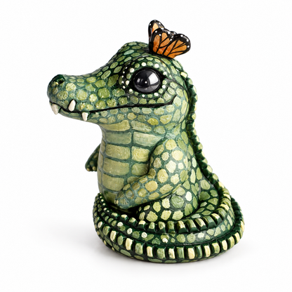 🔥Last Day 50% OFF -🐊 The "Not-So-Scary" Pocket Gator & Butterfly Friend 🦋 (Mini 2" Desk Figurine)