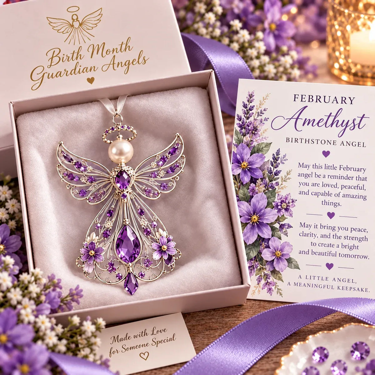 ⏳ Last Day 50% OFF – 👼 Birth Month Guardian Angel | 12 Birthstone-Inspired Keepsakes for Meaningful Gifts ✨