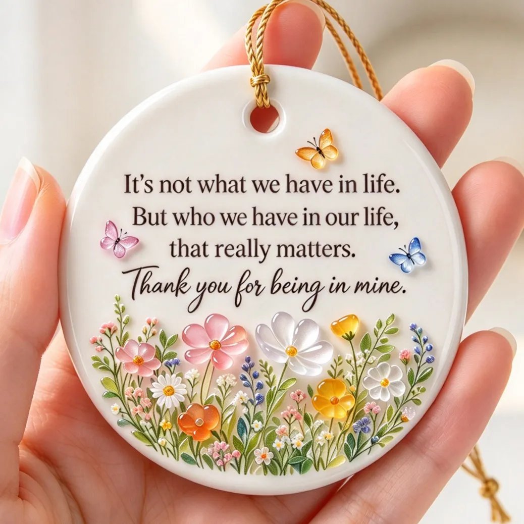 🌸Sea Glass Floral Keepsake Ornament