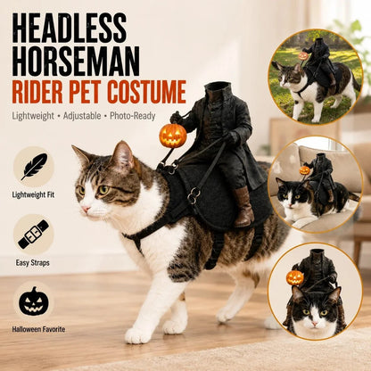 😺The Headless Horseman Rider Pet Costume🎃
