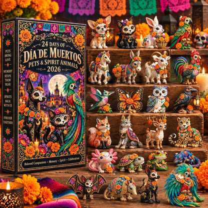 Pueblo del Día de Muertos 2026 – 24-Day Day of the Dead Collectible Countdown Calendar with 24 Unique Miniatures