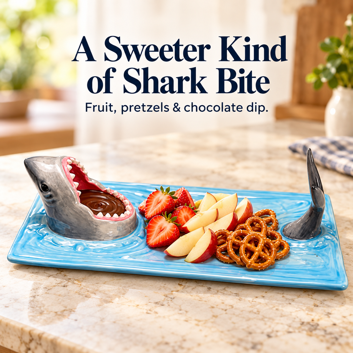 Hungry Shark Ceramic Plate