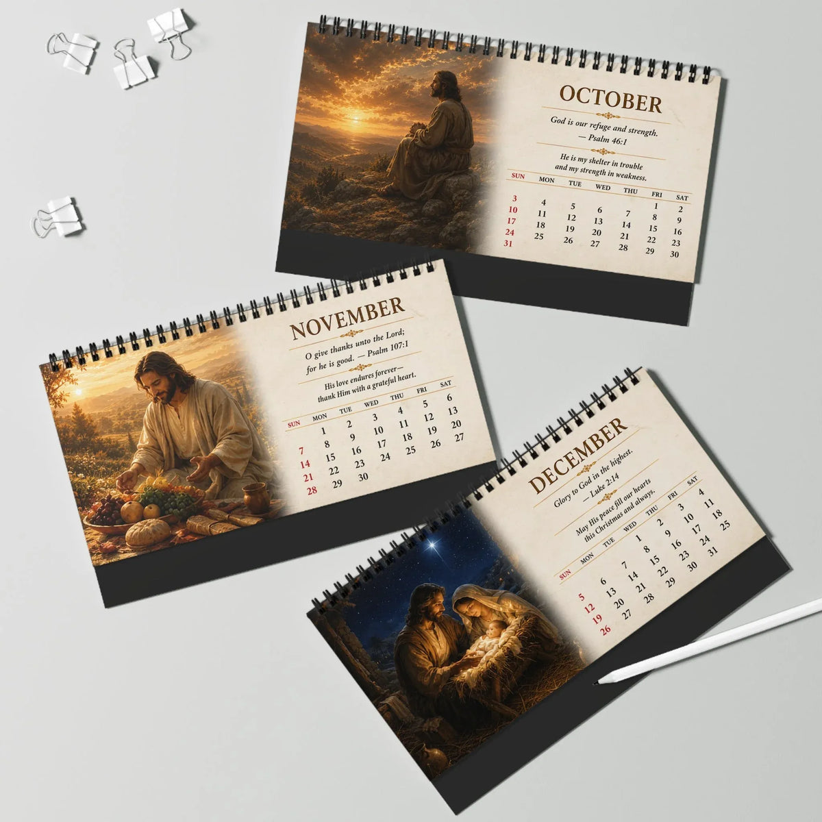 ⏳ Last Day50% OFF – ✝️ 2027 Christian Desk Calendar | Jesus-Inspired Daily Encouragement for Home, Office, Prayer Spaces & Meaningful Christian Gifts 📖✨