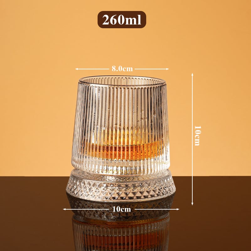 🔥Last Day Promotion-50% OFF 💥Rotating Crystal Whiskey Tumbler Glass