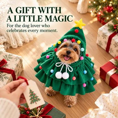 ⏰LAST DAY 50% OFF 🎄 Christmas Tree Dog Costume – Funny Holiday Pet Outfit 🐶🐱💕