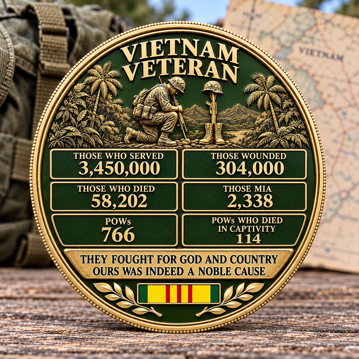 🎁Last Day 50% OFF - A Noble Cause — Vietnam Veteran Service & Sacrifice Commemorative Coin