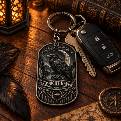 🐦‍⬛ Midnight Raven Keychain